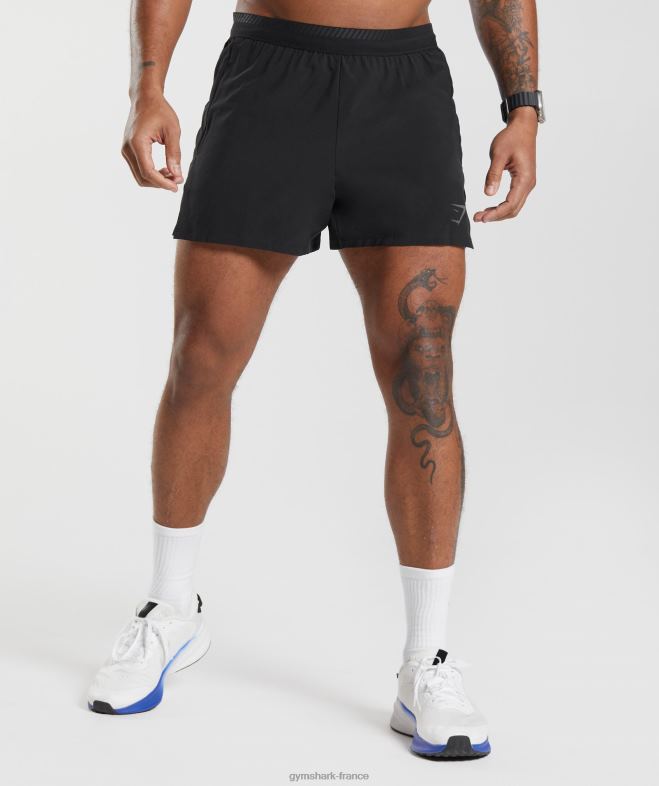 Gymshark short apex run 4 noir Hommes 6HF28523