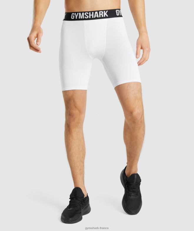 Gymshark short de base element blanc Hommes 6HF28567