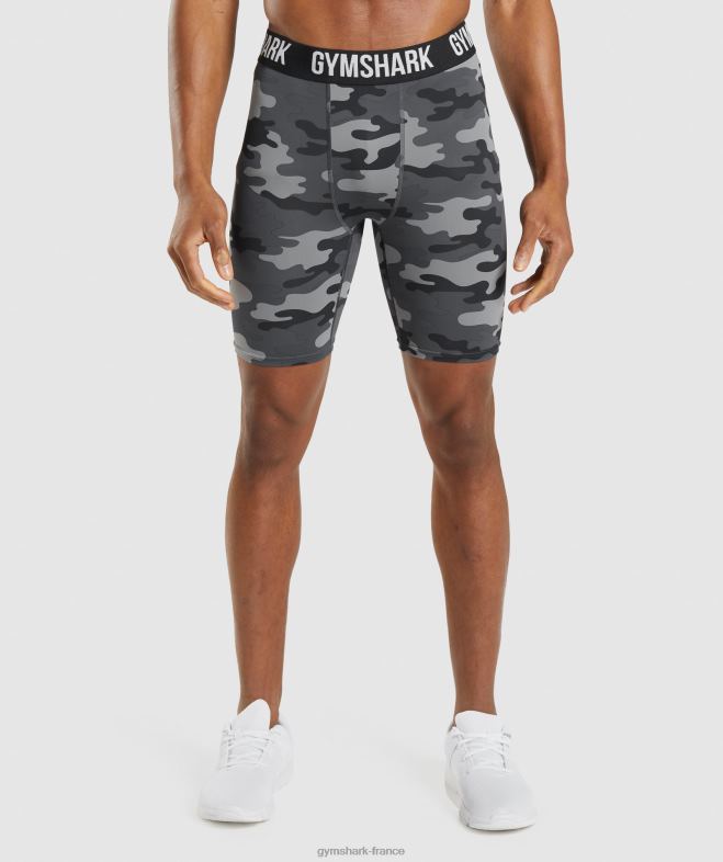Gymshark short de base element imprimé gris Hommes 6HF28560