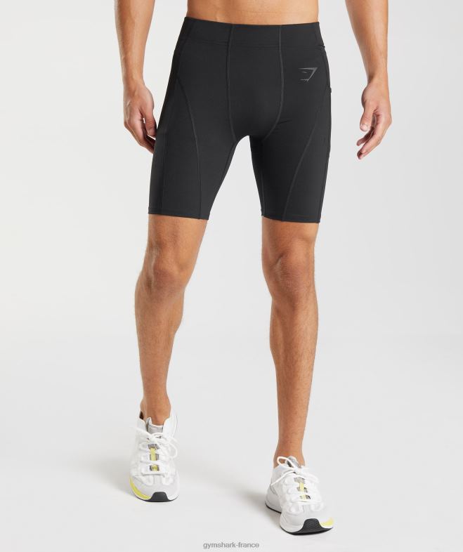 Gymshark short de contrôle noir Hommes 6HF28561