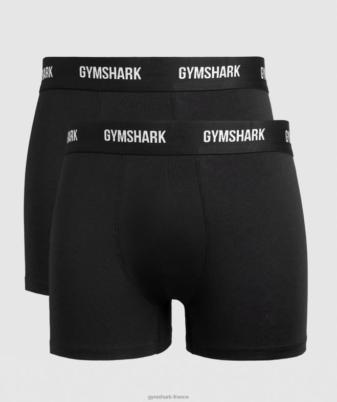 Gymshark boxeurs 2pk noir Hommes 6HF281052
