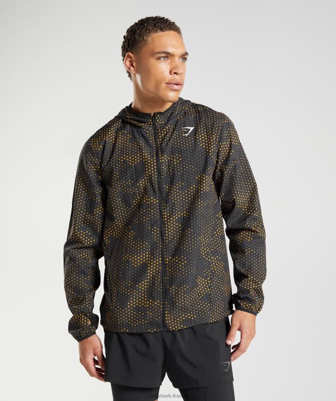 Gymshark coupe-vent de sport jaune de curcuma Hommes 6HF28810