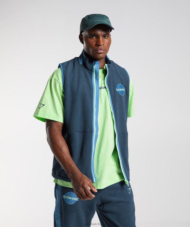 Gymshark gilet vibes bleu marine/bleu lac Hommes 6HF28864