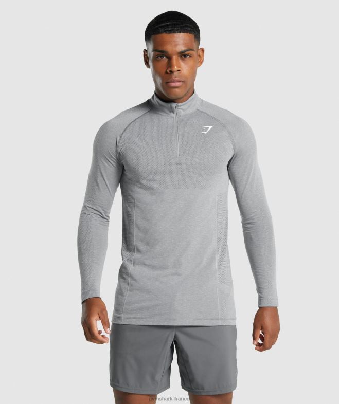Gymshark lumière vitale 1/4 zip marne de charbon de bois Hommes 6HF28845