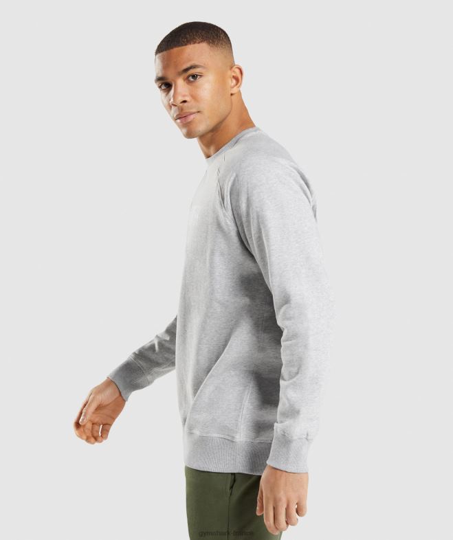 Gymshark équipage d'Apollon chiné gris clair Hommes 6HF28844