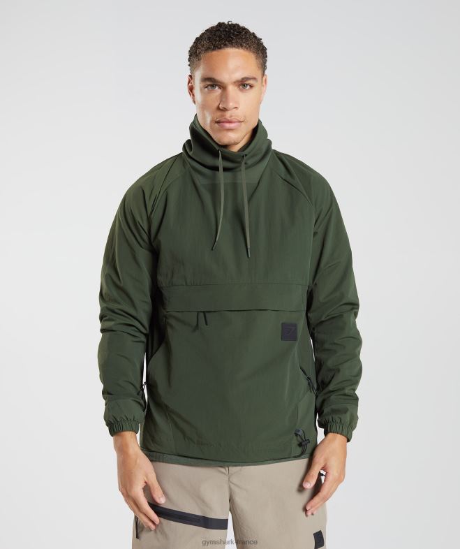 Gymshark reprendre l'anorak olive mousse Hommes 6HF28834
