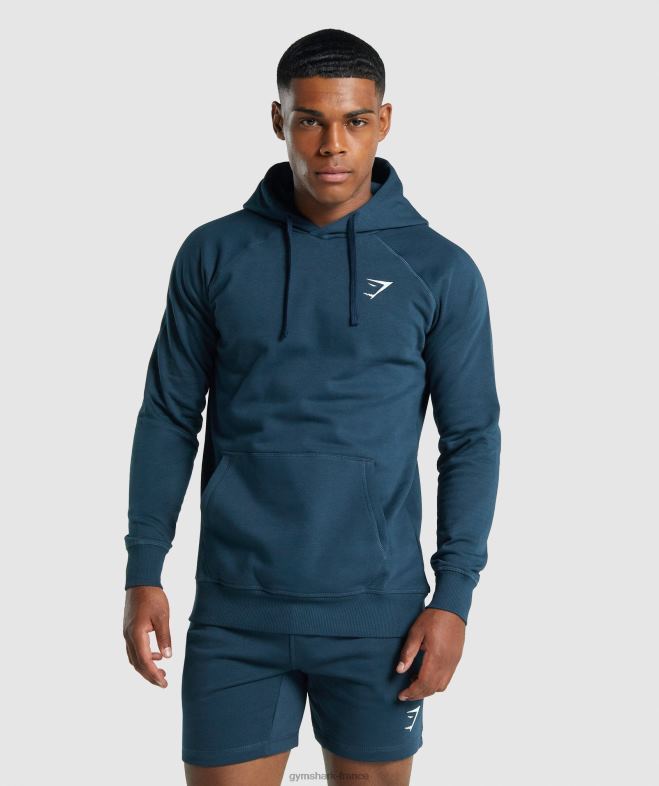 Gymshark sweat à capuche avec écusson marine Hommes 6HF28793