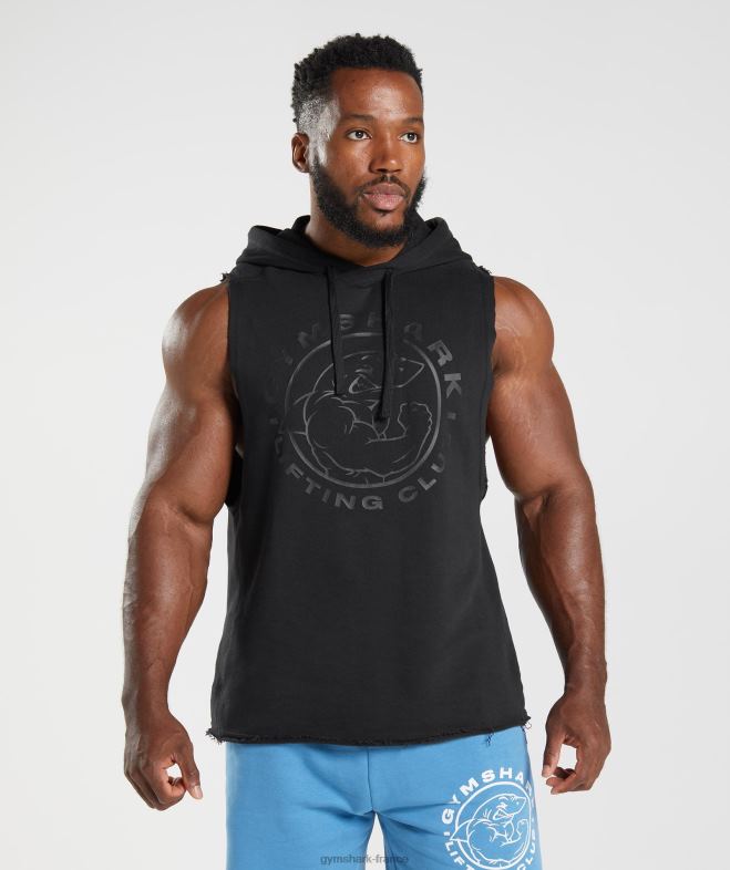 Gymshark sweat à capuche à bras tombants Legacy noir Hommes 6HF28838