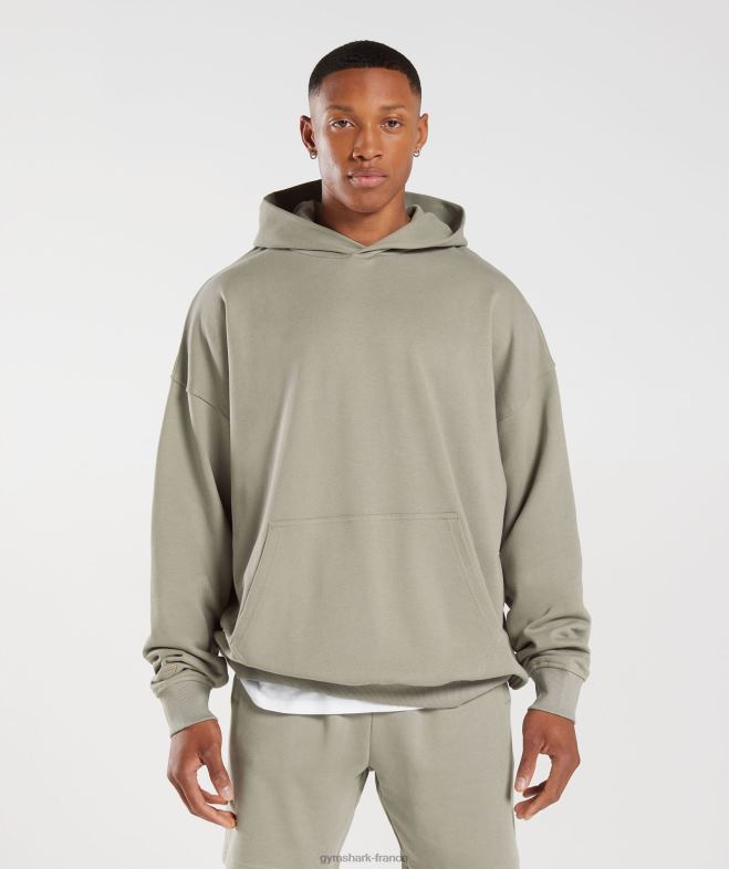 Gymshark sweat à capuche essentiel pour les jours de repos marron écru Hommes 6HF28800