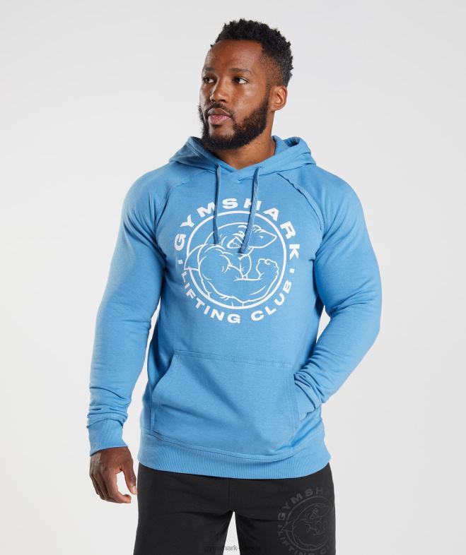 Gymshark sweat à capuche héritage bleu côtier Hommes 6HF28855