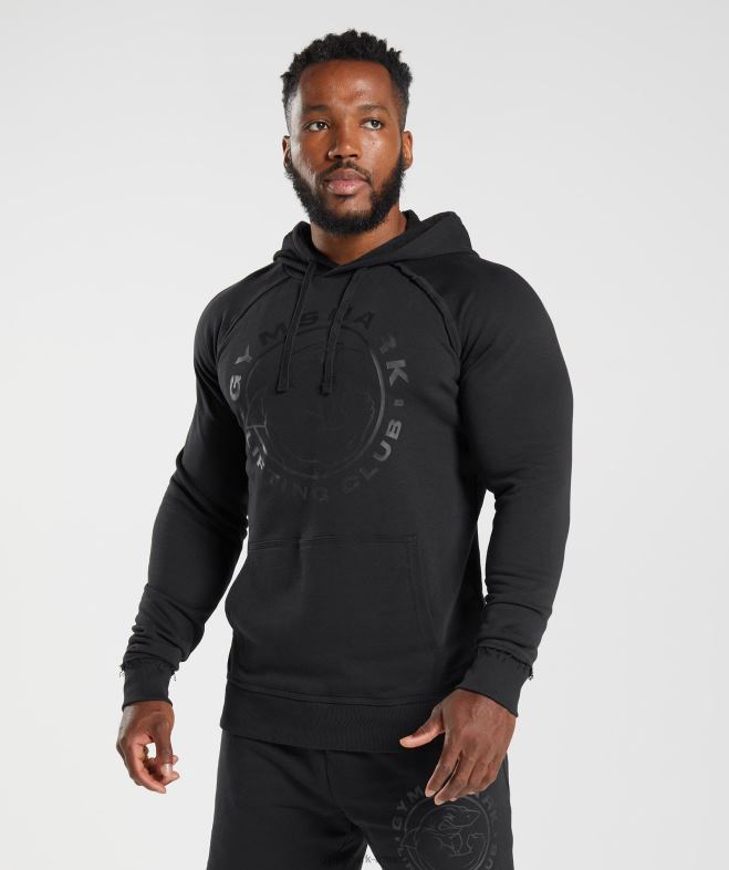 Gymshark sweat à capuche héritage noir Hommes 6HF28843