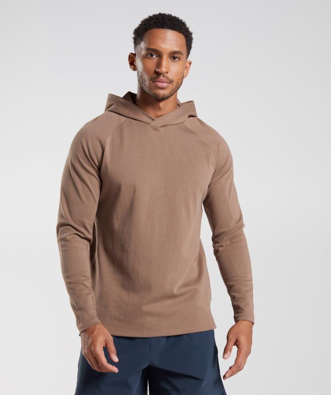 Gymshark sweat à capuche studio âme marron Hommes 6HF28846