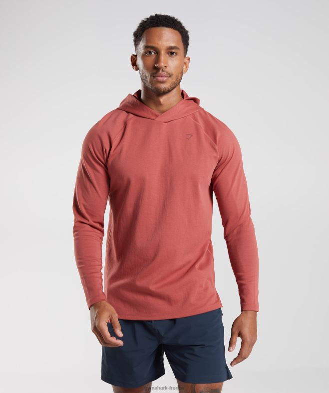 Gymshark sweat à capuche studio rose marron Hommes 6HF28848