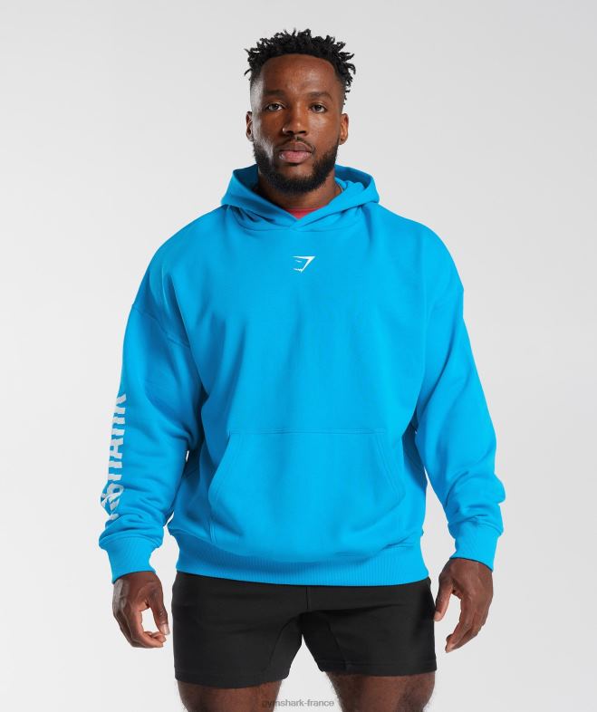 Gymshark sweat à capuche tranche bleu électrique Hommes 6HF28880