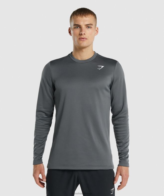 Gymshark sweat-shirt de l'équipe d'arrivée charbon Hommes 6HF28870