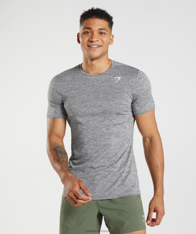 Gymshark arrivée t-shirt chiné gris silhouette/gris clair chiné Hommes 6HF28660