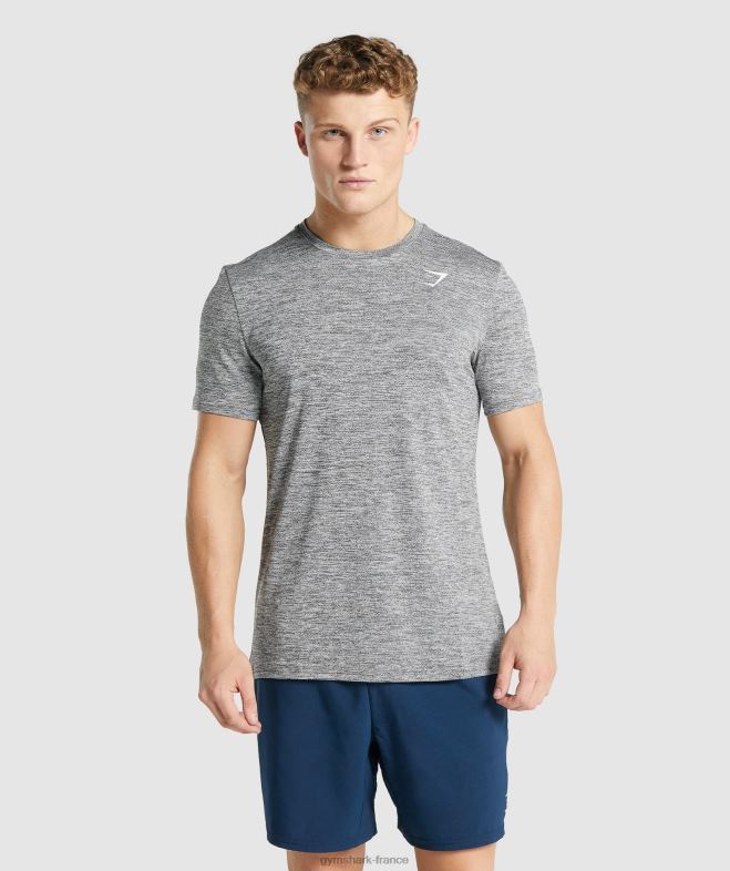 Gymshark arrivée t-shirt chiné marne de charbon de bois Hommes 6HF28698