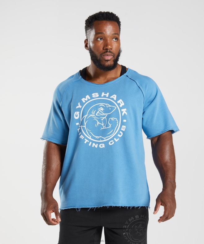 Gymshark haut en chiffon hérité bleu côtier Hommes 6HF28703