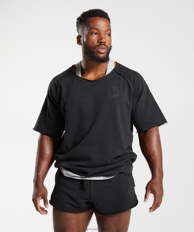 Gymshark haut en chiffon hérité noir Hommes 6HF28708