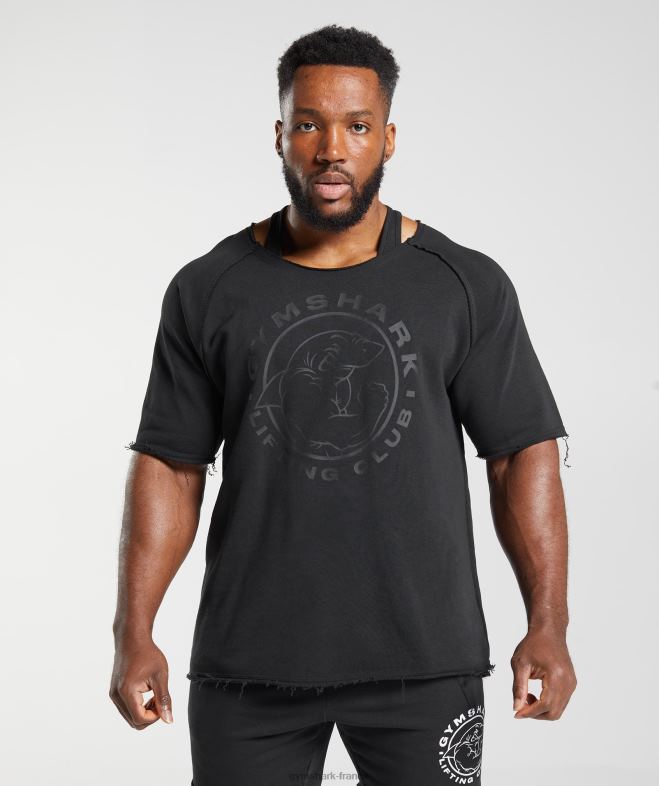 Gymshark haut en chiffon hérité noir Hommes 6HF28718