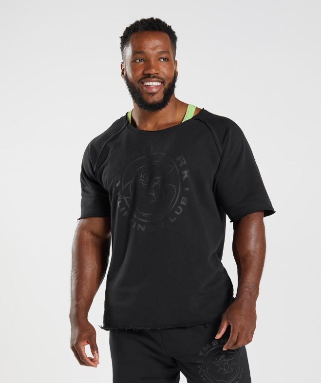 Gymshark haut en chiffon hérité noir Hommes 6HF28740