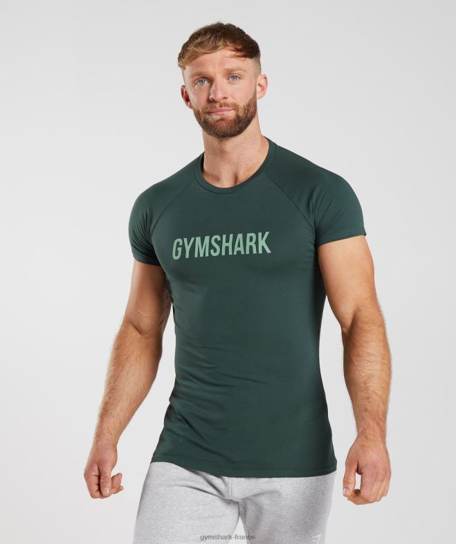 Gymshark t-shirt Apollo vert obsidienne Hommes 6HF28745
