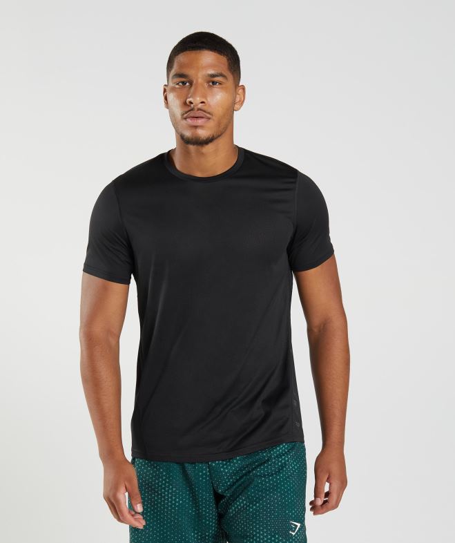 Gymshark t-shirt de sport noir/noir chiné Hommes 6HF28583