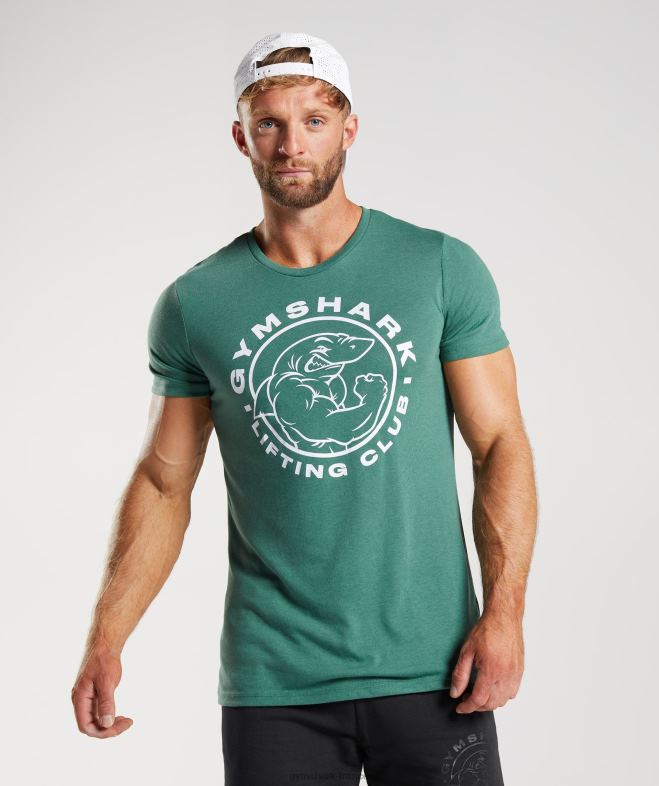 Gymshark t-shirt héritage vert hoya Hommes 6HF28697