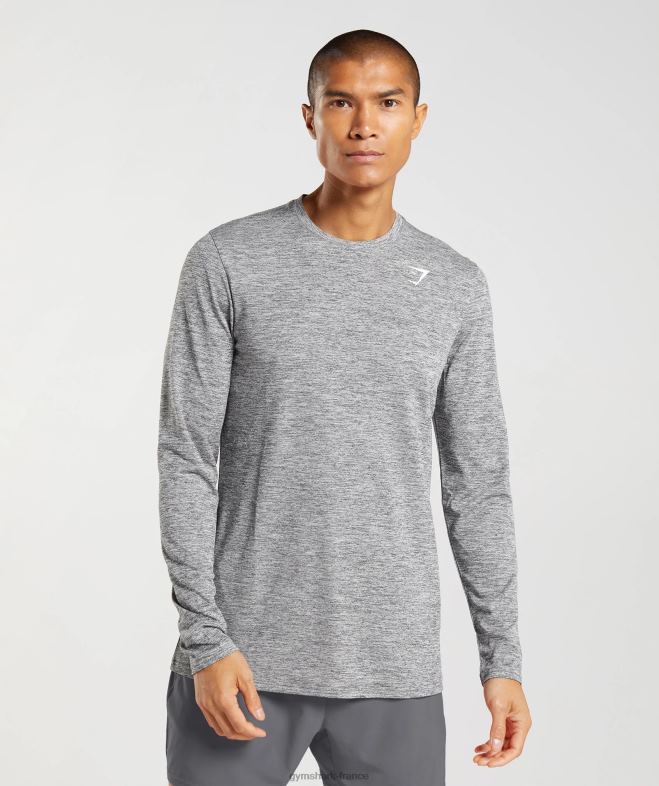 Gymshark t-shirt à manches longues gris silhouette/gris clair chiné Hommes 6HF28605