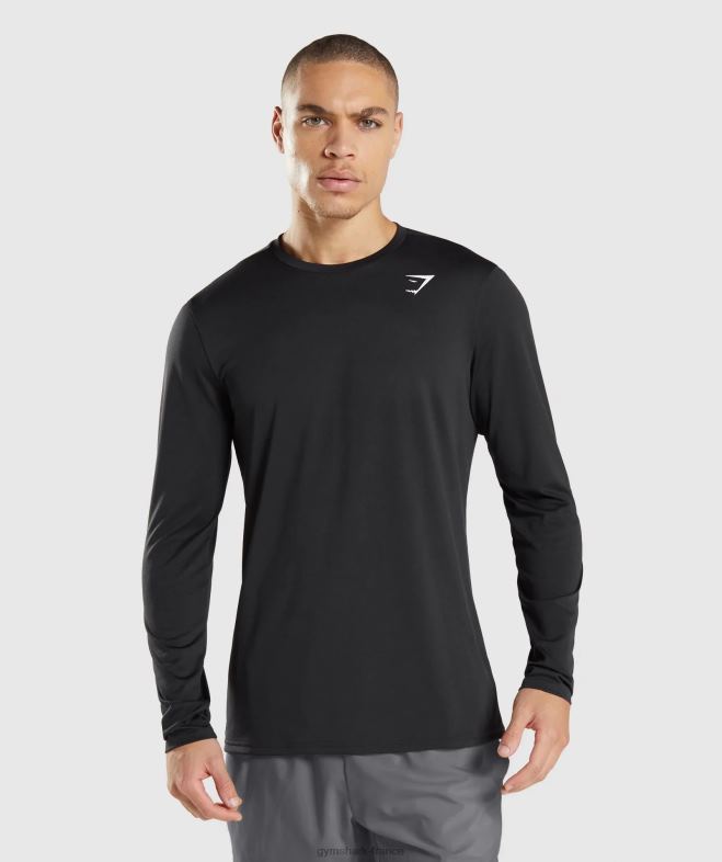 Gymshark t-shirt à manches longues noir Hommes 6HF28619