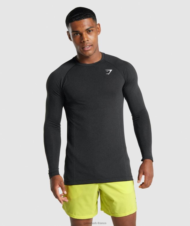 Gymshark t-shirt à manches longues sans couture Vital Light marne noire Hommes 6HF28746