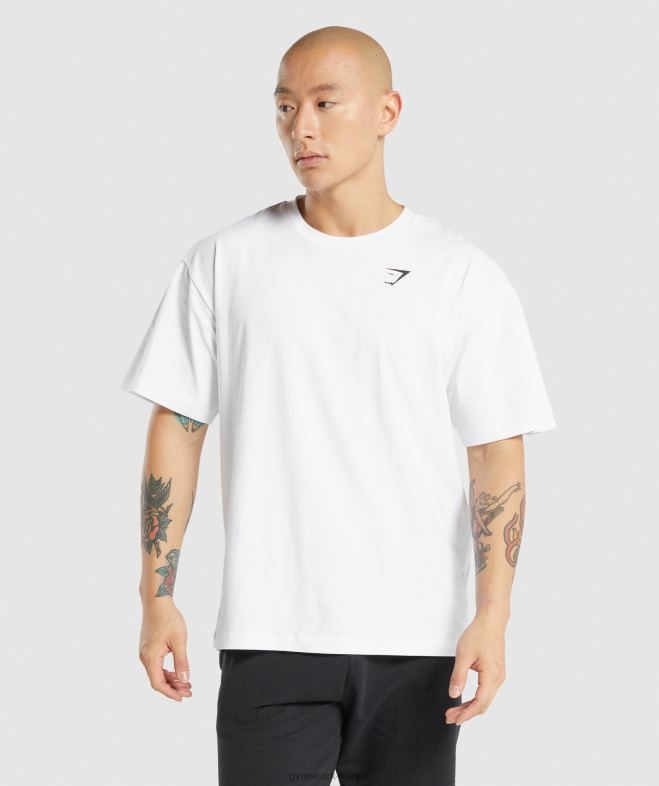 Gymshark t-shirt oversize essentiel blanc Hommes 6HF28572